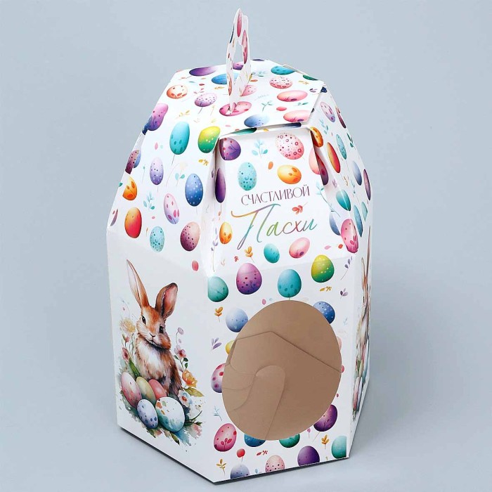 Коробка Счастливой Пасхи складная