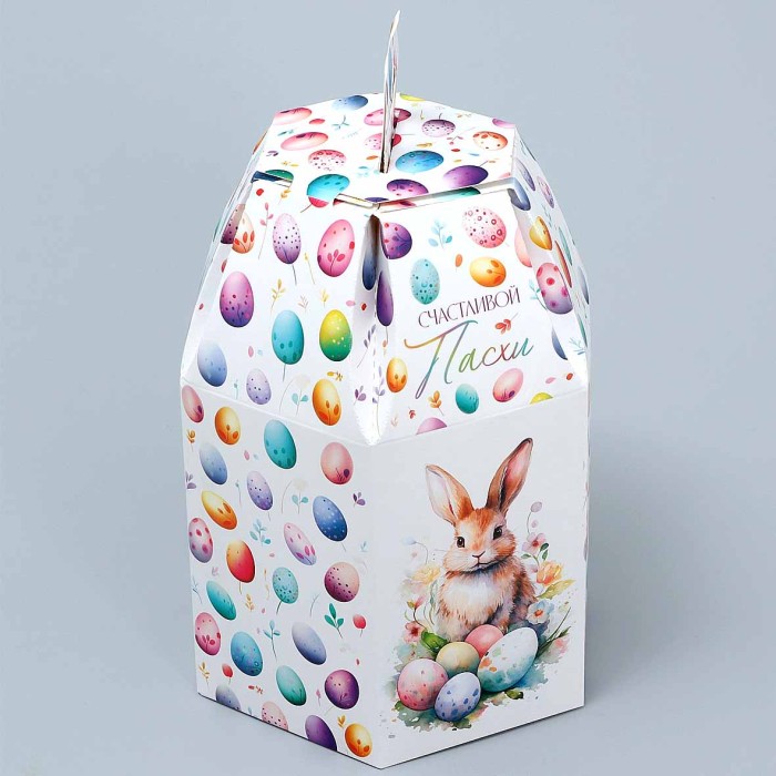 Коробка Счастливой Пасхи складная