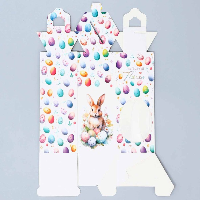 Коробка Счастливой Пасхи складная