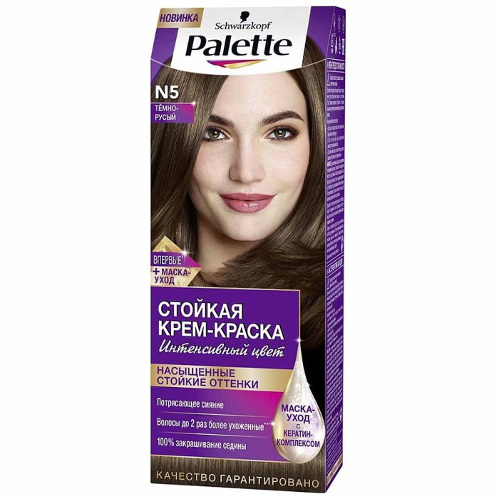 Краска для волос Palette ICC N5 Темно русый 110гр к/у П