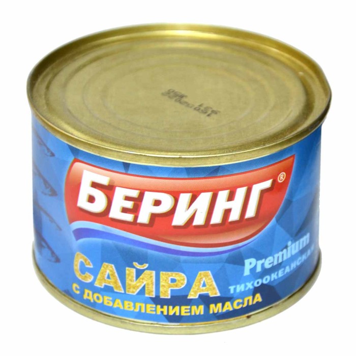 Сайра Беринг с добавлением масла 240гр ж/б