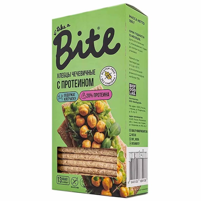 Хлебцы Take a Bite чечевичные  с протеином 100г м/у