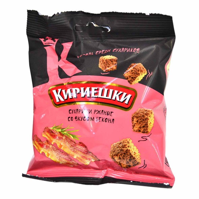 Сухарики Кириешки ржаные вкус бекон 40гр м/у