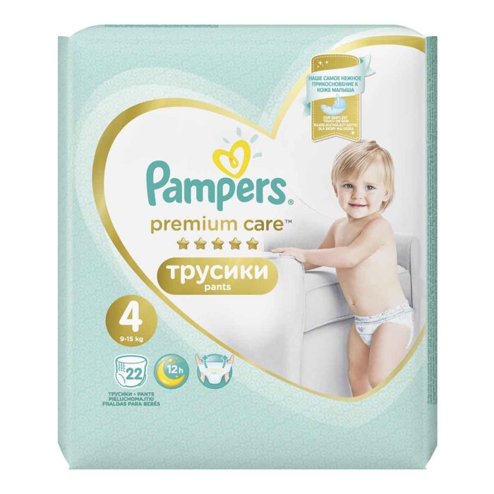 Подгузники-трусики Pampers Premium Care Pants Maxi (9-15кг) 22шт м/у*