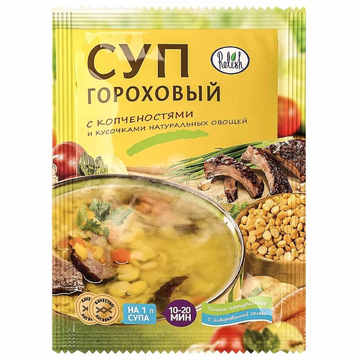 Суп Relish Гороховый с копченостями 60гр м/у