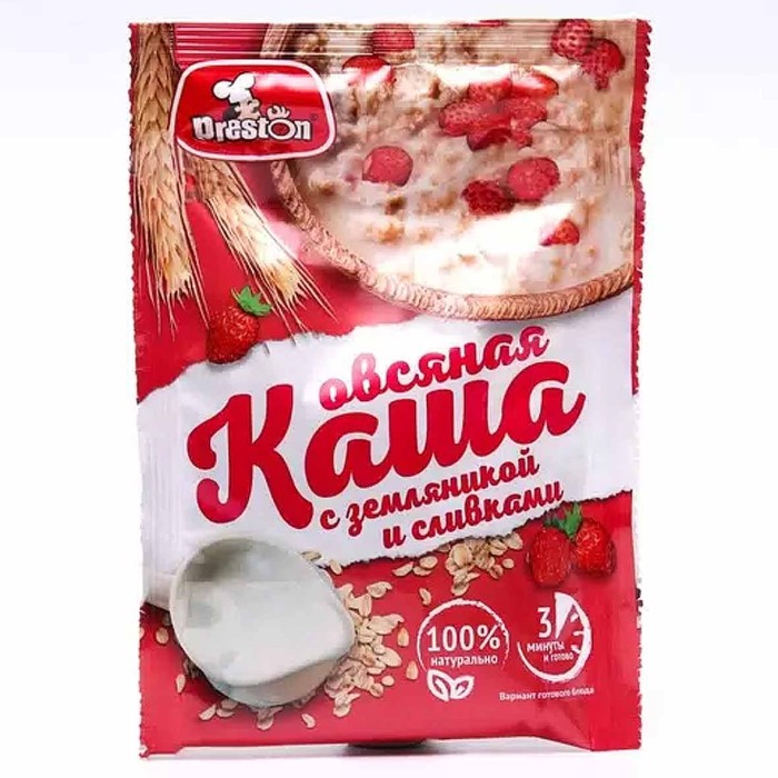 Каша Preston овсяная с земляникой и сливками 37гр м/у