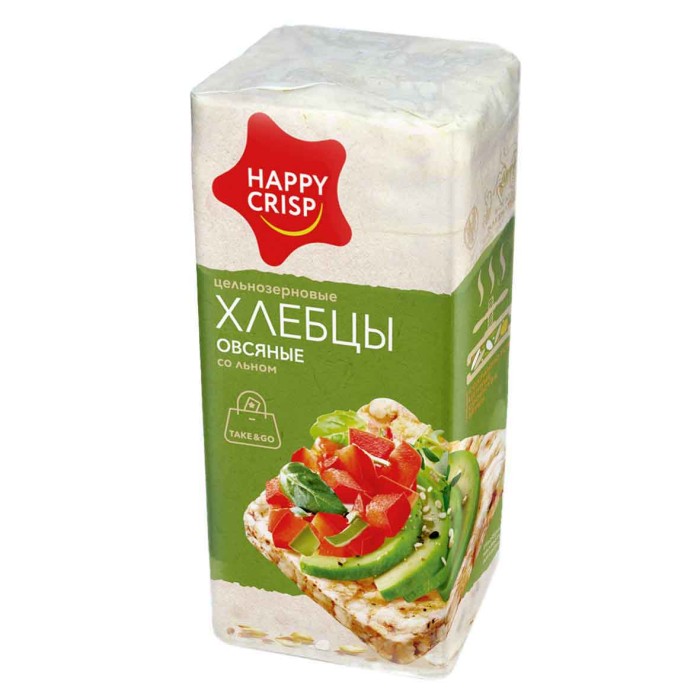Хлебцы Happy Crisp овсяные со льном 60гр м/у