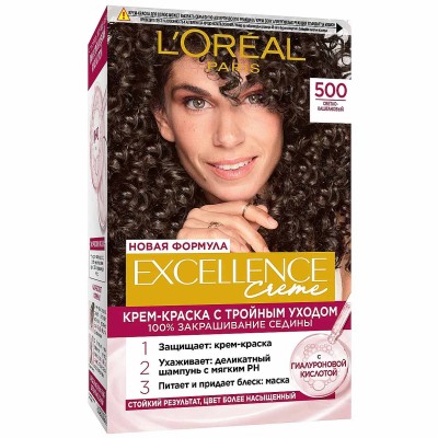 Краска для волос Loreal Exellence 500 Шоколадный к/у*
