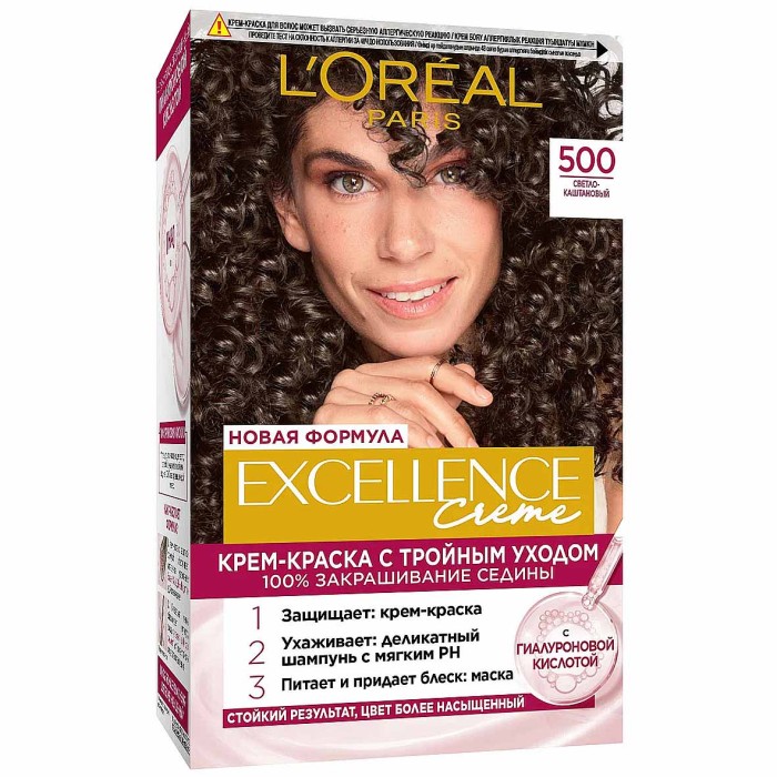 Краска для волос Loreal Exellence 500 Шоколадный к/у*
