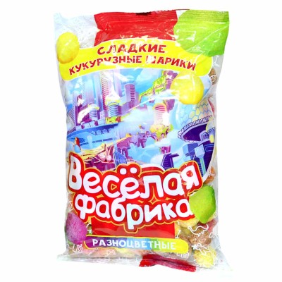 Шарики кукурузные Веселая фабрика цветные 50гр м/у