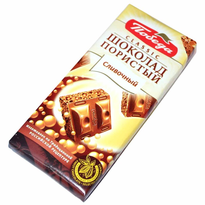 Шоколад Победа Пористый сливочный 65гр м/у