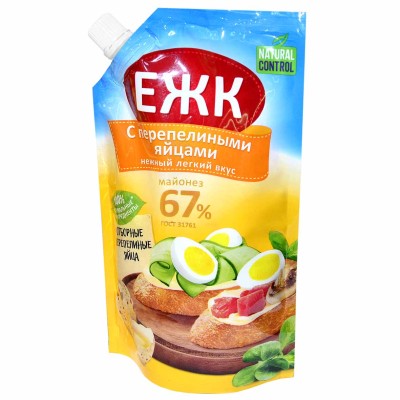 Майонез ЕЖК Провансаль с перепелиным яйцом 67% 400мл д/п