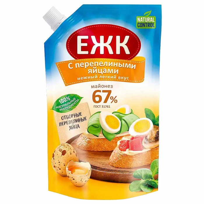 Майонез ЕЖК Провансаль с перепелиным яйцом 67% 400мл д/п