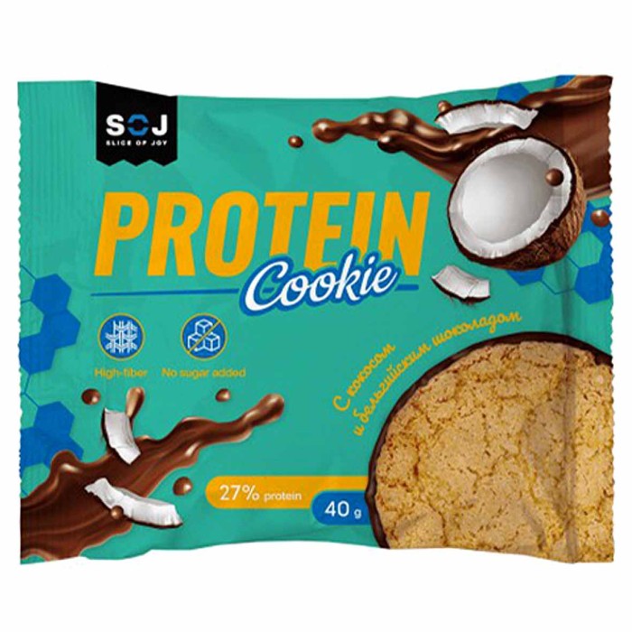 Печенье SOJ Protein Cookie с кокосом и шоколадом 40гр м/у