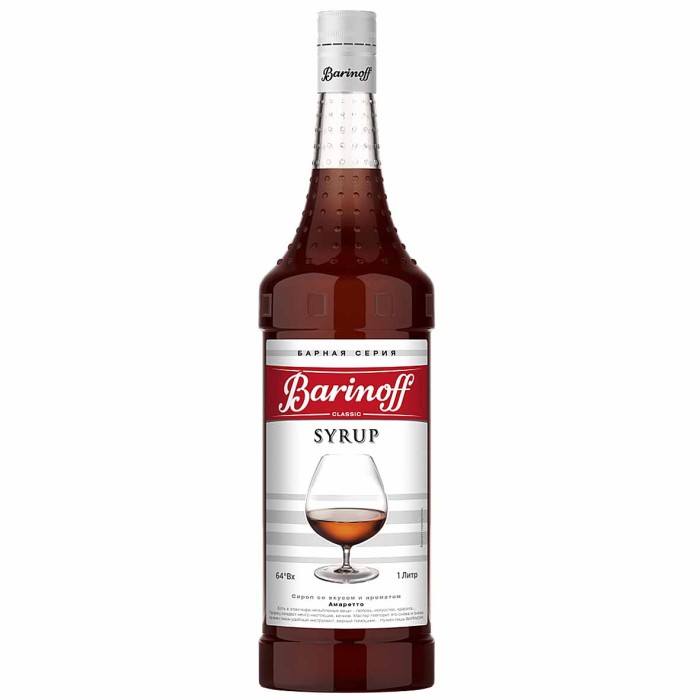 Сироп Barinoff со вкусом Амаретто 1л ст/б