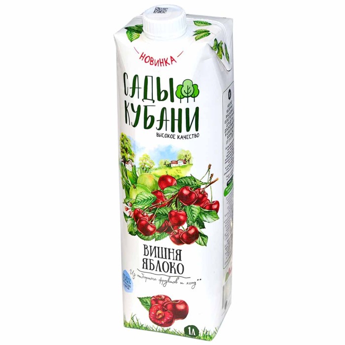Нектар Сады Кубани вишня-яблоко 1л т/п
