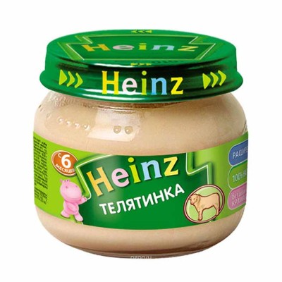 Пюре Heinz телятина с 6мес 80гр ст/б