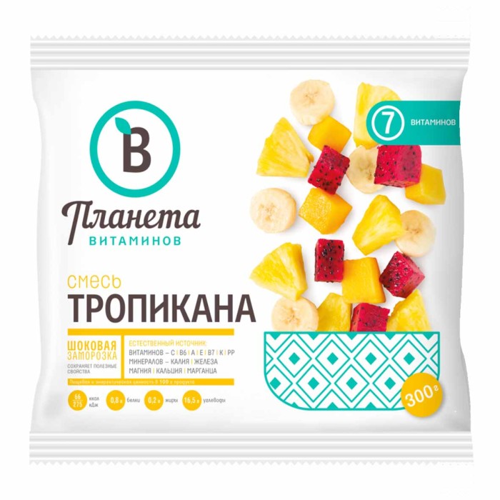 Смесь фруктовая Планета витаминов Тропикана 300гр м/у