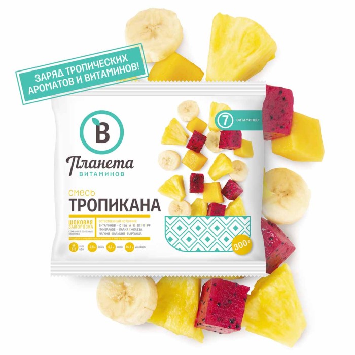 Смесь фруктовая Планета витаминов Тропикана 300гр м/у