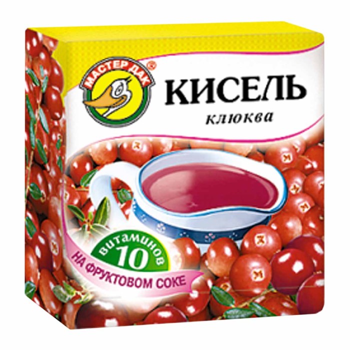 Кисель Мастер Дак Клюква 220гр м/у