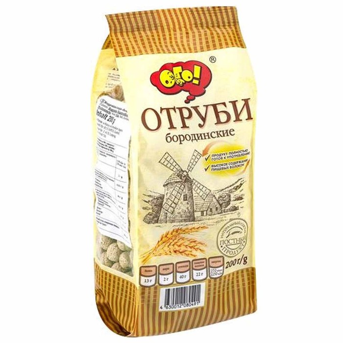Отруби Ого! Бородинские экструдированные 200гр м/у