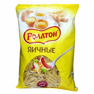 Макароны Роллтон перья яичные халал 400гр м/у