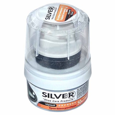 Крем-блеск для обувиSilver черная 50мл пэт