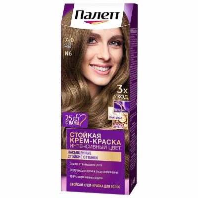 Краска для волос Palette ICC N6 Средне-русый 110гр к/у П