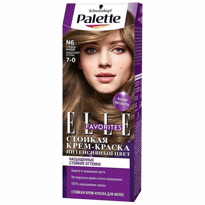 Краска для волос Palette ICC N6 Средне-русый 110гр к/у П