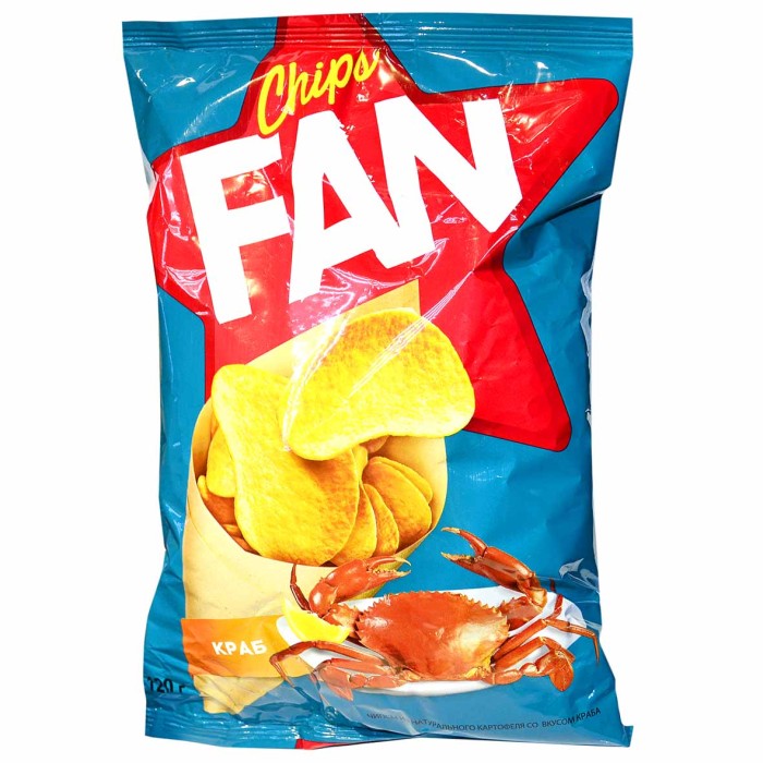 Чипсы Fan вкус краба 120гр м/у