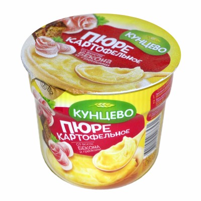 Пюре картофельное Кунцево со вкусом бекона и гренками 40гр стакан