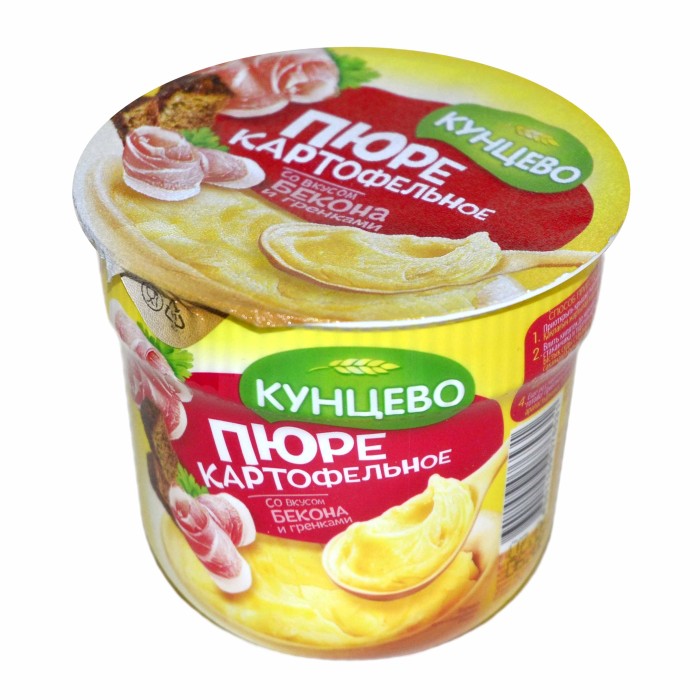 Пюре картофельное Кунцево со вкусом бекона и гренками 40гр стакан