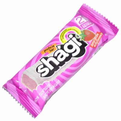 Батончик протеиновый Shagi со вкусом клубники 40гр м/у