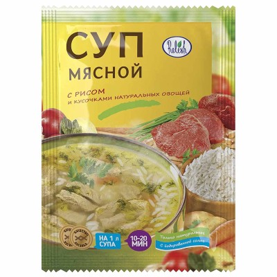 Суп Relish Мясной с рисом 60гр м/у