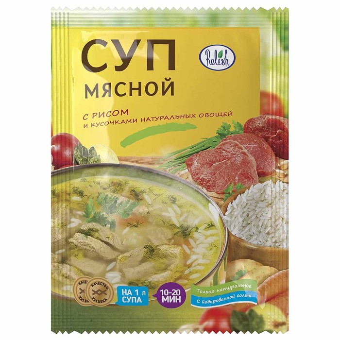 Суп Relish Мясной с рисом 60гр м/у