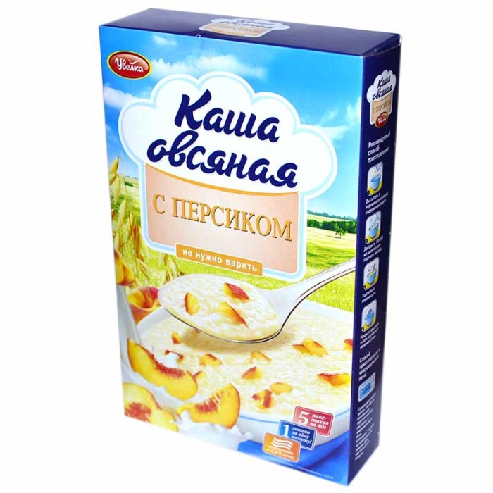 Каша овсяная Увелка с персиком 5*40гр к/у