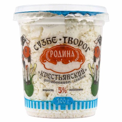 Творог Родина со сливками 300гр пэт