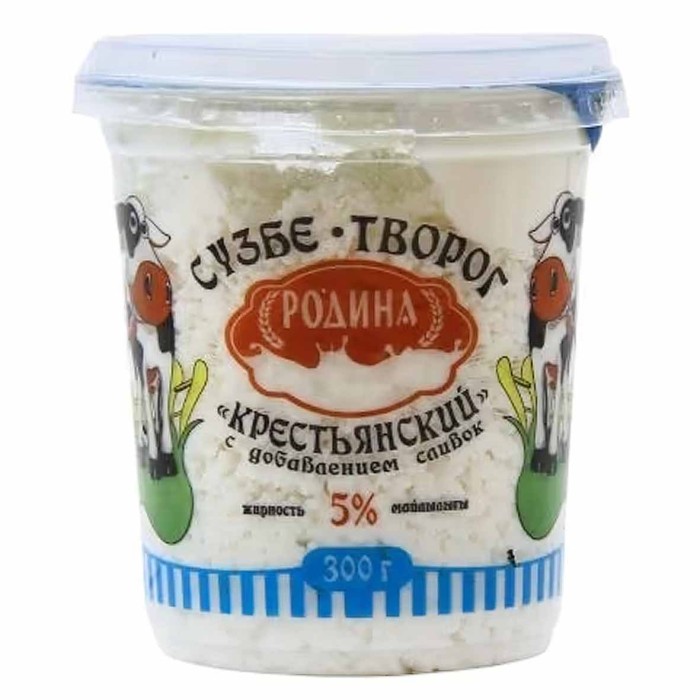 Творог Родина со сливками 300гр пэт