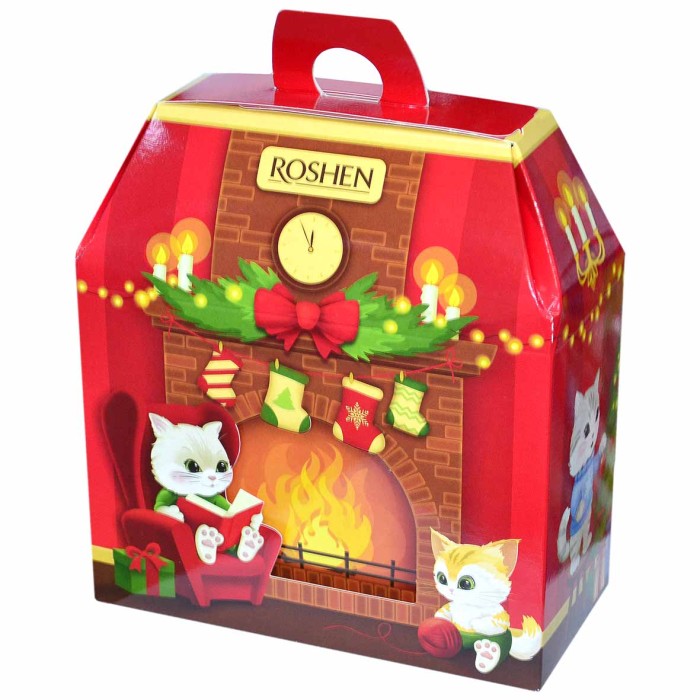 Подарок новогодний Roshen Новогодний камин 655гр