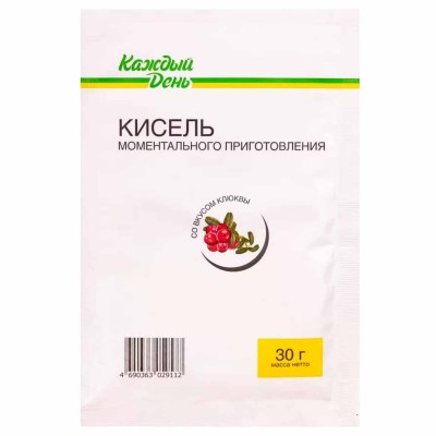 Кисель Каждый день со вкусом клюквы 30гр м/у