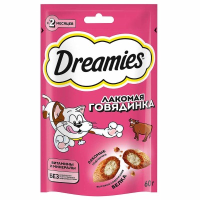 Корм для кошек Dreamies говядина 60гр пауч