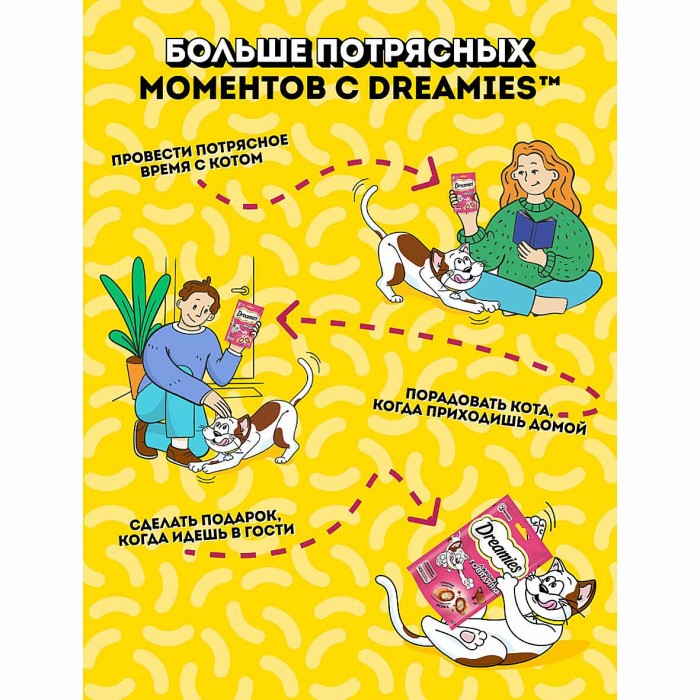Корм для кошек Dreamies говядина 60гр пауч