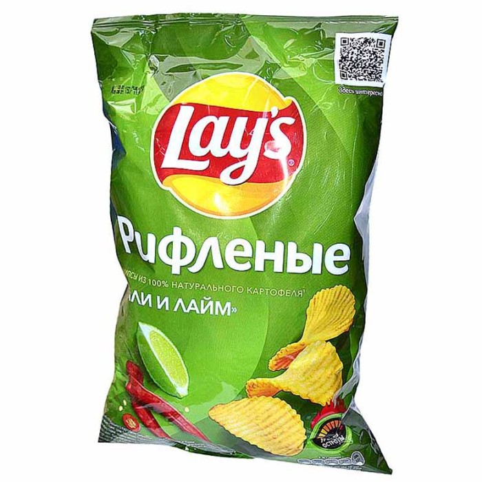Чипсы Lay’s рифленые вкус чили и лайма 140гр м/у