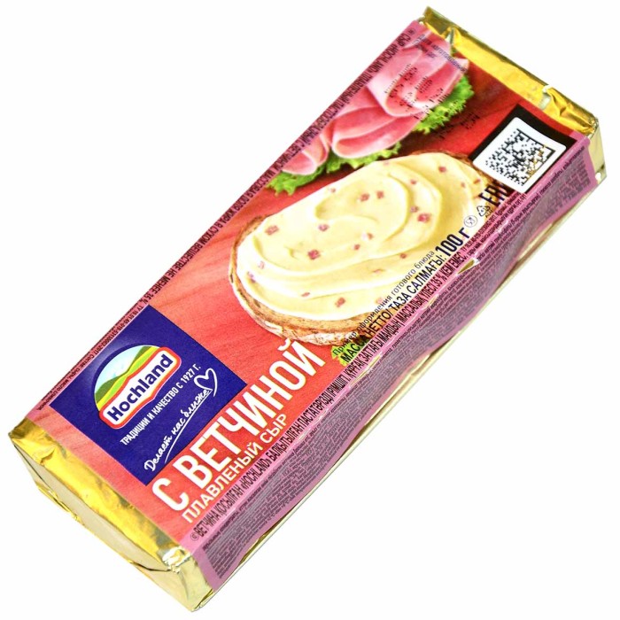 Сыр плавленый Hochland ветчина 100гр м/у