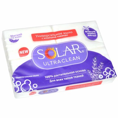 Мыло туалетное Solar Ultra comfort  лаванда 4*125гр
