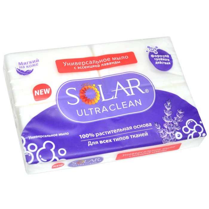 Мыло туалетное Solar Ultra comfort  лаванда 4*125гр