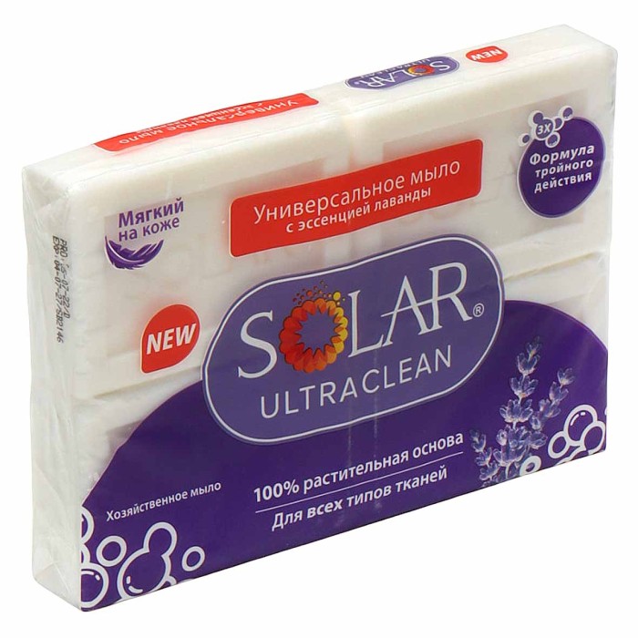 Мыло туалетное Solar Ultra comfort  лаванда 4*125гр