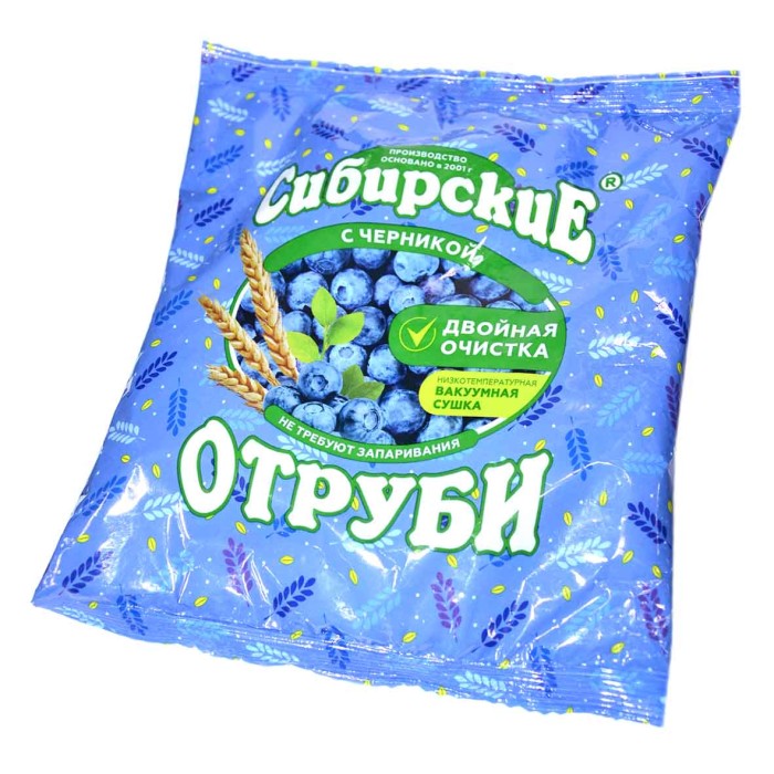 Отруби Сибирские с черникой 200гр м/у