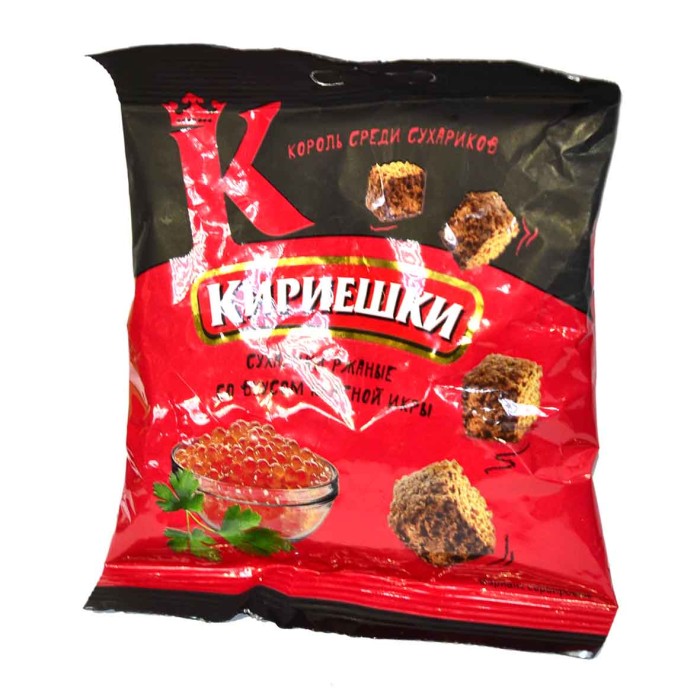 Сухарики Кириешки ржаные вкус красная икра 40гр м/у