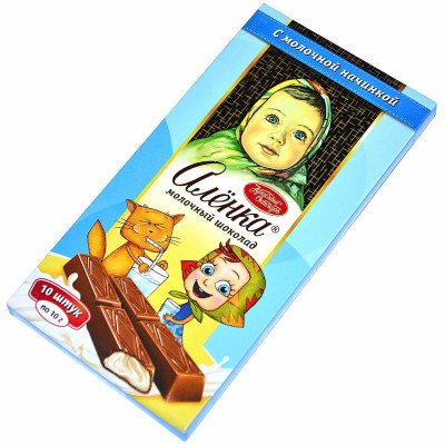 Шоколад Аленка с молочной начинкой 100гр стик